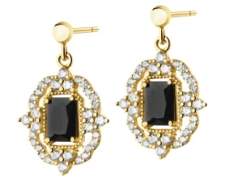 Złote kolczyki z cyrkoniami