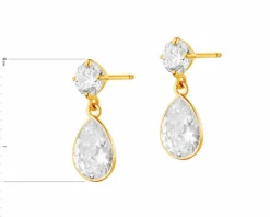 Złote kolczyki z cyrkoniami