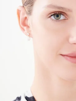 Złote kolczyki z cyrkoniami