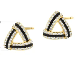 Złote kolczyki z cyrkoniami