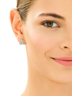 Złote kolczyki z cyrkoniami