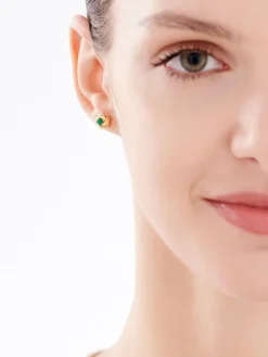 Złote kolczyki z cyrkoniami