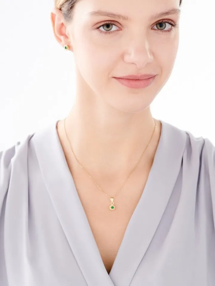 Złote kolczyki z cyrkoniami