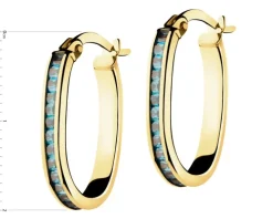 Złote kolczyki z cyrkoniami