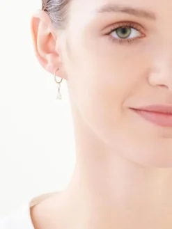 Złote kolczyki z cyrkoniami