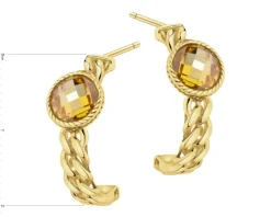 Złote kolczyki z cyrkoniami