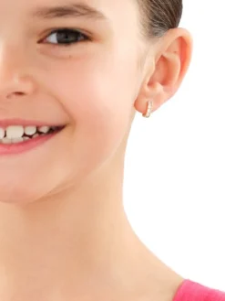 Złote kolczyki z cyrkoniami