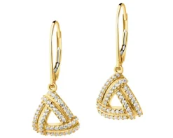 Złote kolczyki z cyrkoniami