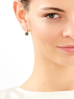 Złote kolczyki z cyrkoniami