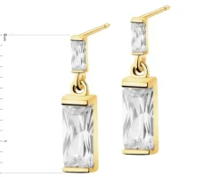 Złote kolczyki z cyrkoniami