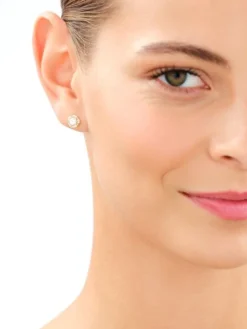 Złote kolczyki z cyrkoniami