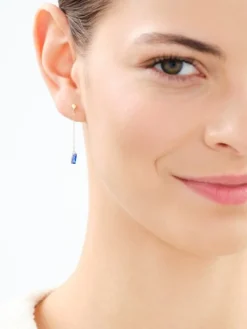 Złote kolczyki z cyrkoniami