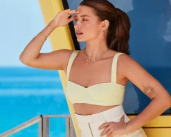 Złote kolczyki z cyrkoniami - serca