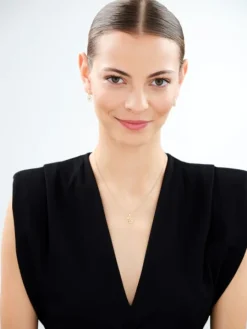 Złote kolczyki z cyrkoniami