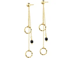 Złote kolczyki z cyrkoniami