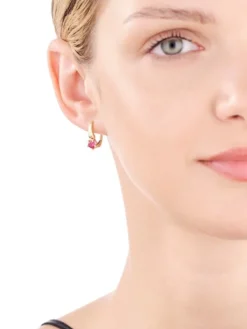 Złote kolczyki z cyrkoniami