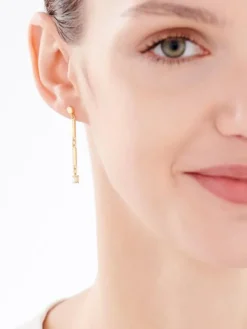 Złote kolczyki z cyrkoniami