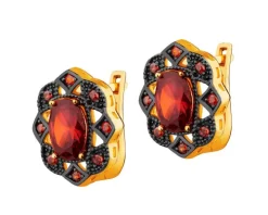 Złote kolczyki z cyrkoniami