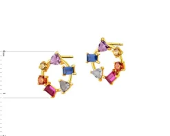 Złote kolczyki z cyrkoniami