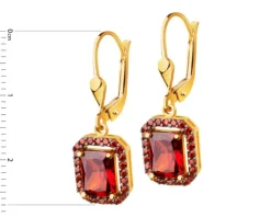 Złote kolczyki z cyrkoniami