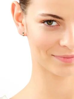 Złote kolczyki z cyrkoniami