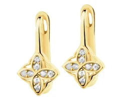 Złote kolczyki z cyrkoniami