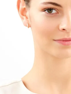 Złote kolczyki z cyrkoniami - koła