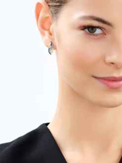 Złote kolczyki z cyrkoniami