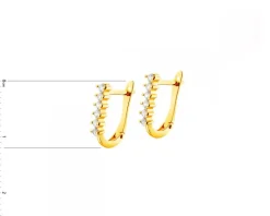 Złote kolczyki z cyrkoniami