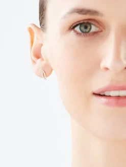 Złote kolczyki z cyrkoniami