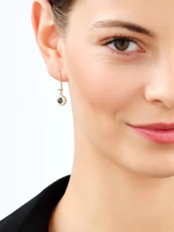 Złote kolczyki z cyrkoniami