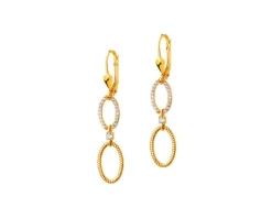 Złote kolczyki z cyrkoniami