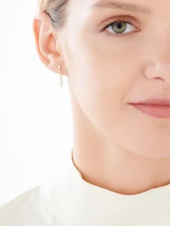 Złote kolczyki z cyrkoniami