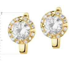 Złote kolczyki z cyrkoniami