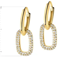 Złote kolczyki z cyrkoniami