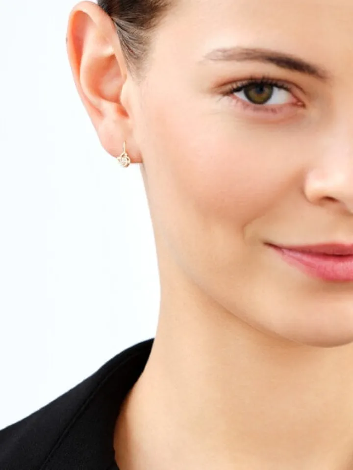 Złote kolczyki z cyrkoniami