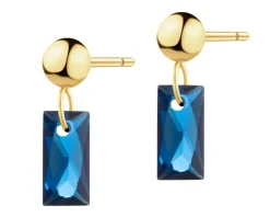 Złote kolczyki z cyrkoniami