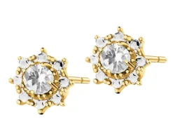 Złote kolczyki z cyrkoniami