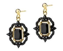 Złote kolczyki z cyrkoniami