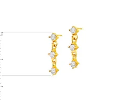 Złote kolczyki z cyrkoniami