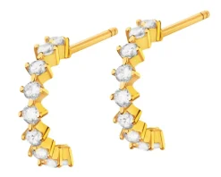 Złote kolczyki z cyrkoniami