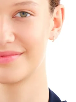 Złote kolczyki z cyrkoniami