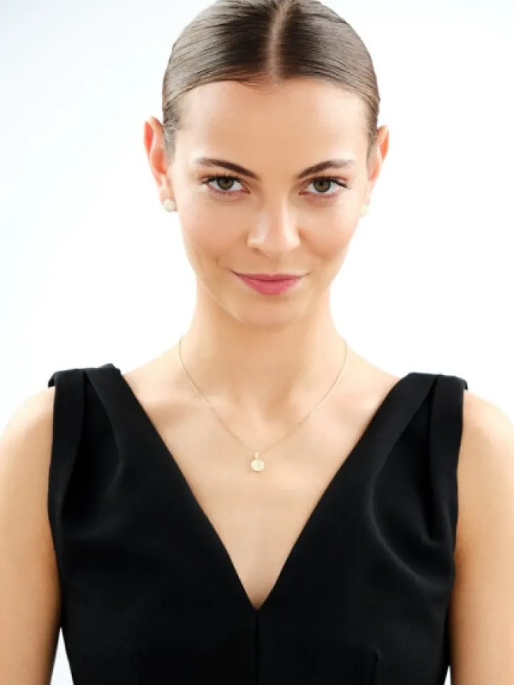 Złote kolczyki z cyrkoniami