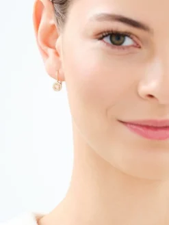 Złote kolczyki z cyrkoniami