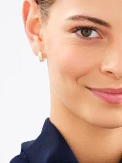 Złote kolczyki z emalią - koła