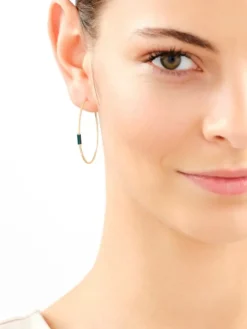 Złote kolczyki z emalią - koła