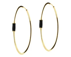 Złote kolczyki z emalią - koła