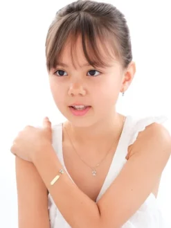 Złote kolczyki z emalią - misie koala