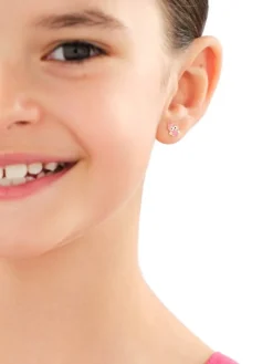 Złote kolczyki z emalią - sowy