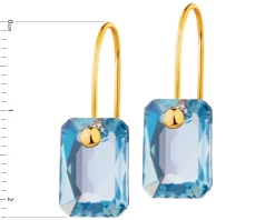 Złote kolczyki z kryształami syntetycznymi